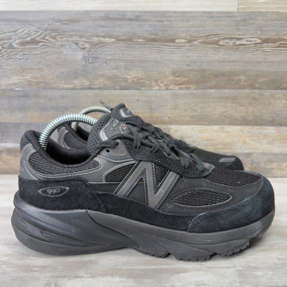 New Balance 990v6 Men Size 6 Wide 2E Black Made in USA Running Sneakers U990BB6